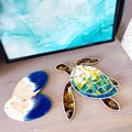 Черепаха с панцирем набор мозаики из витражного стекла - фото 5501